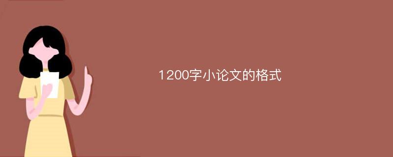 1200字小论文的格式